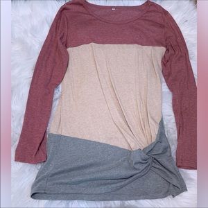 Pink multi colored long sleeve